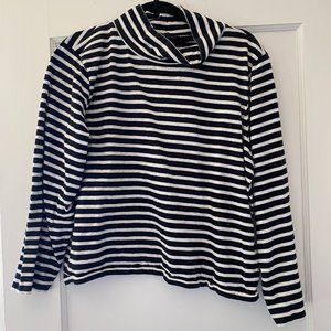 J CREW Striped turtleneck top, size XL